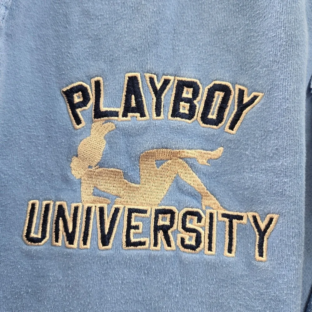 Playboy By Pacsun Women Activewear Pants‎ Small Blue Sweatpants Logo University